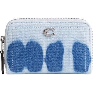 Coach Denim Zip Around Card Case with Tie-Dye Wallet